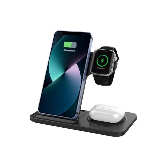 BOZTEPE SİYAH KABLOSUZ ŞARJ STANDI - Görsel 2