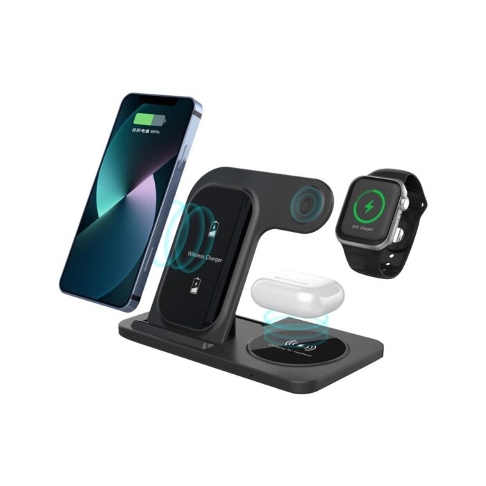 BOZTEPE SİYAH KABLOSUZ ŞARJ STANDI - Görsel 1