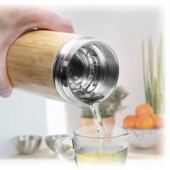 İZNİK 500 ML  BAMBU ÇELİK TERMOS - Görsel 2