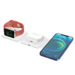 SALKIM BEYAZ 3 LÜ WİRELESS ŞARJ STANDI - Görsel 2