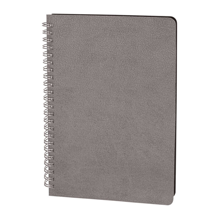 306222-001 AKYURT GRİ SPİRALLİ TARİHSİZ DEFTER (13X21 CM) - Görsel 1