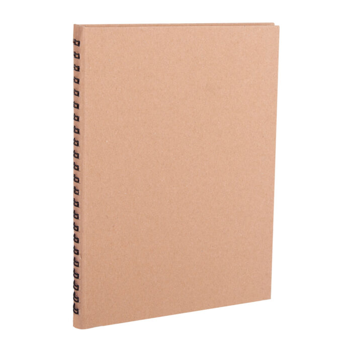 306518-001 BASINEVLERİ KRAFT SPİRALLİ TARİHSİZ DEFTER (15X21 CM) - Görsel 1