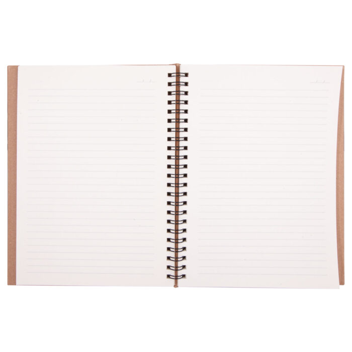306518-003 BASINEVLERİ KRAFT SPİRALLİ TARİHSİZ DEFTER (15X21 CM) - Görsel 3