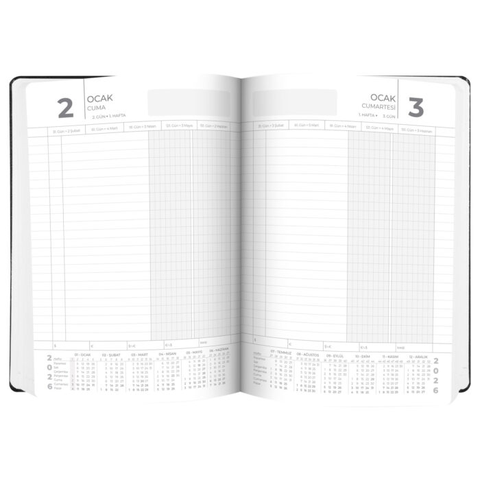 307901-003-v2 KIZILTEPE SİYAH TİCARİ AJANDA (17X24 CM) - Görsel 3