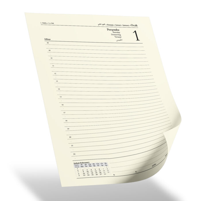 ERGAZİ KIRMIZI TARİHLİ AJANDA (17X24 CM) - Görsel 2