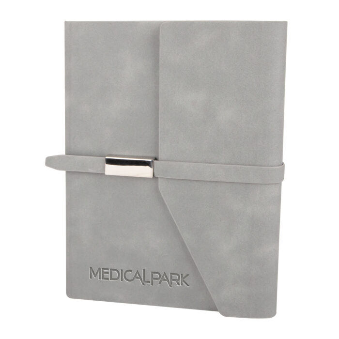 310222-001-v2 MOGAN GRİ TARİHSİZ DEFTER (15x21 CM) - Görsel 1