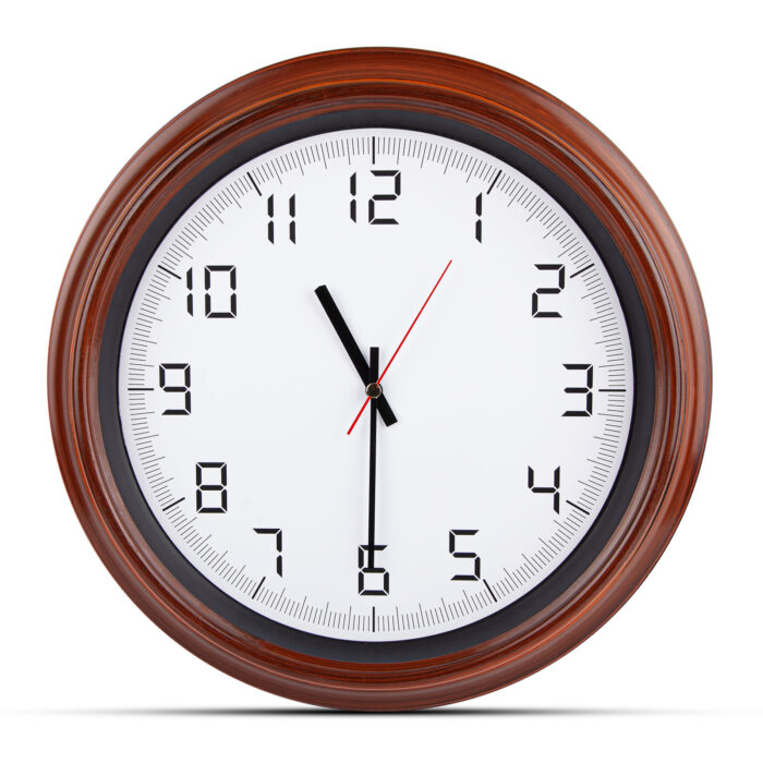 ATLAS AHŞAP-BEYAZ PLASTİK KASA DUVAR SAATİ (380MM) - Görsel 1