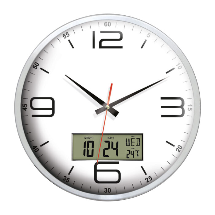 EUROPA917 ALÜMİNYUM METAL DUVAR SAATİ (350 MM) - Görsel 1