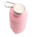 AYDENİZ PEMBE 700 ML KATLANABİLİR SİLİKON MATARA - Görsel 3