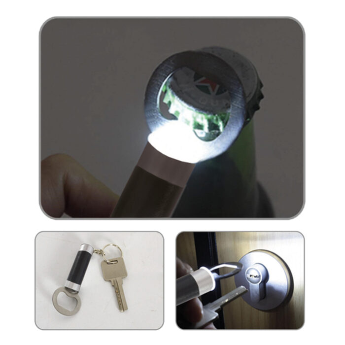 902705-1 PIRILTI LACİVERT LED AÇACAKLI EL FENERİ - Görsel 2