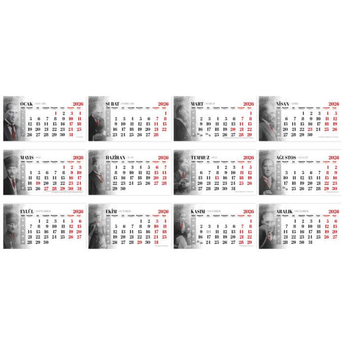 ALA-18 (ATATÜRK) ÜÇGEN MASA TAKVİMİ - Görsel 2