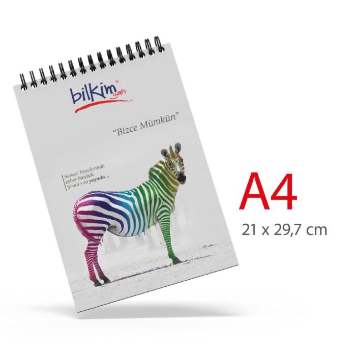 ALA-51 A4 KARTON KAPAKLI SPİRALLİ BLOKNOT - Görsel 1