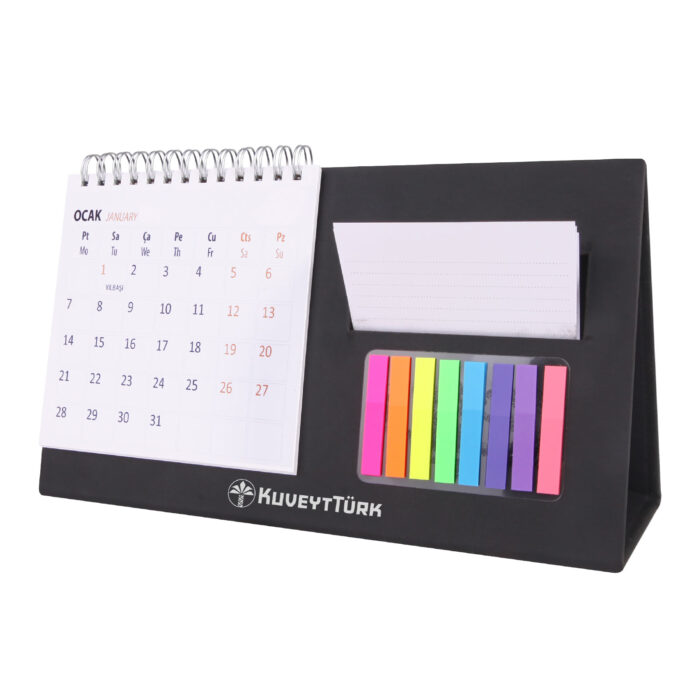 pm-02-001 PM-02 POSTİTLİ ÜÇGEN  MASA TAKVİMİ - Görsel 1